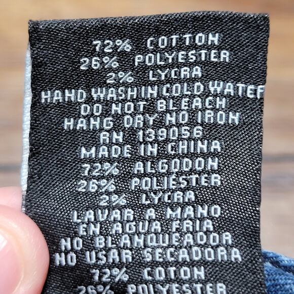 Grace In LA High Waist Denim Jeans w/ Raw Hem Bell Bottoms & Bling - Size 28 - Picture 10 of 10